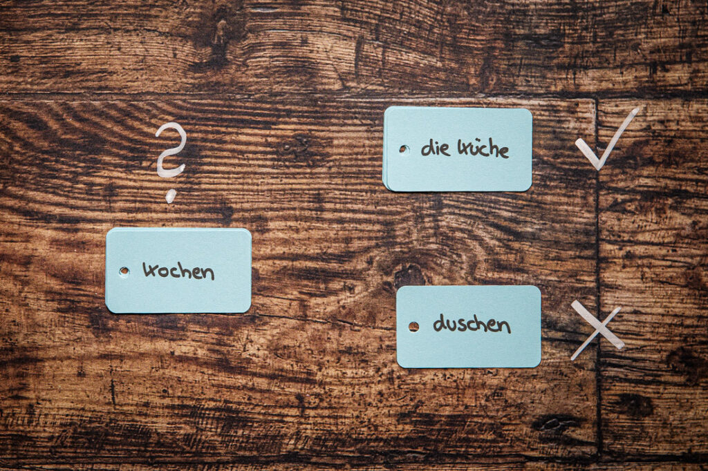 lernen mit Karteikarten - einfach Deutsch lernen